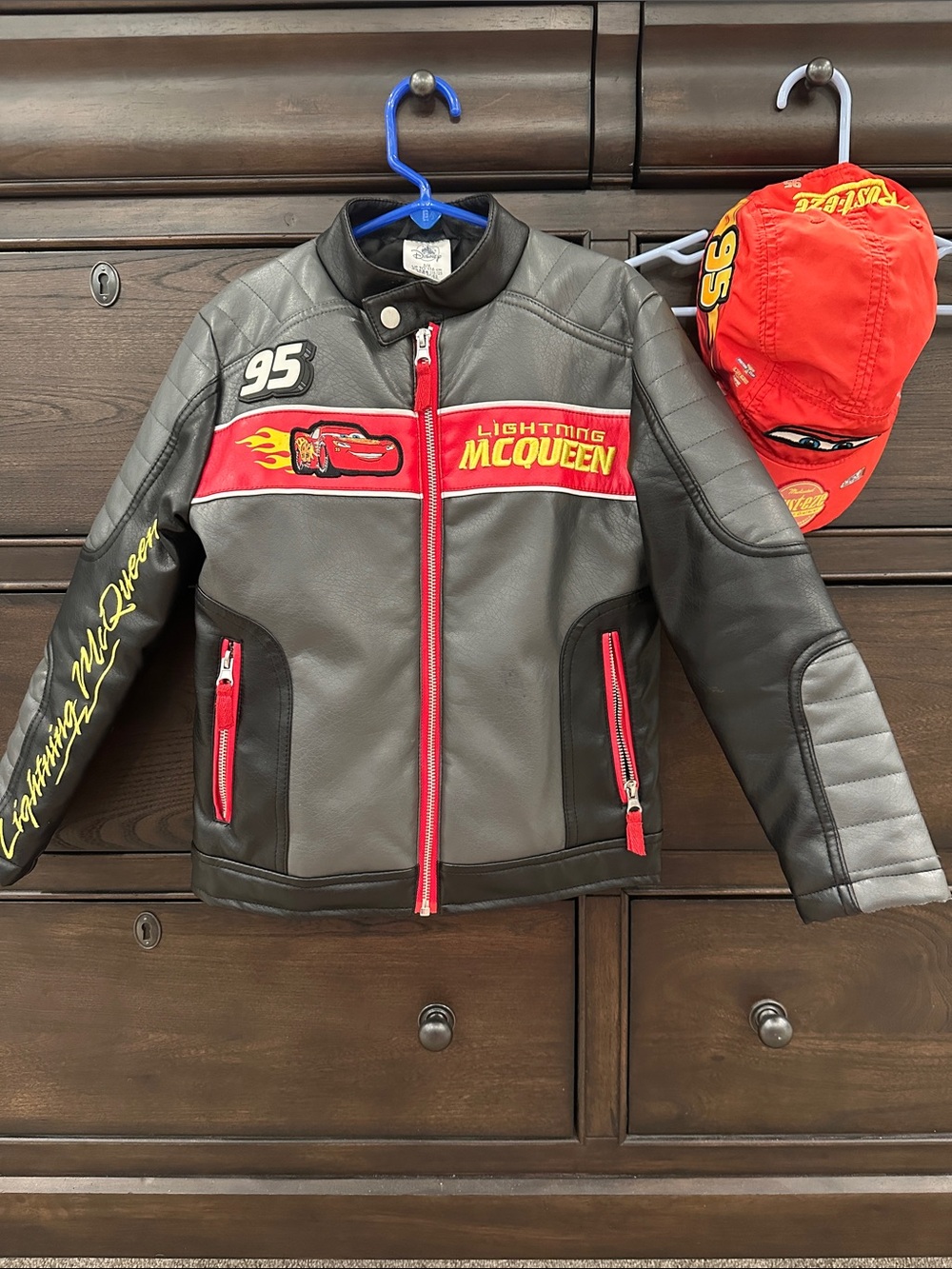 Disney Lightning McQueen Gray & Red Kids Jacket and Hat